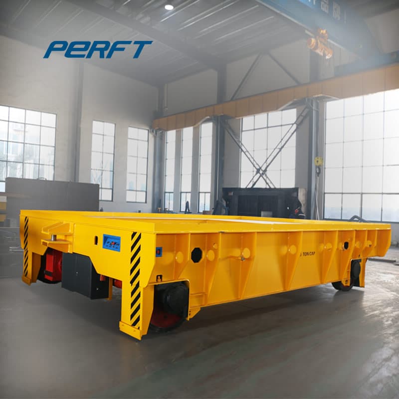 electric transfer cart with integrated screw jack lift table 90 tons